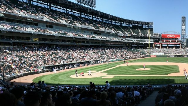 student tour to baseball fields