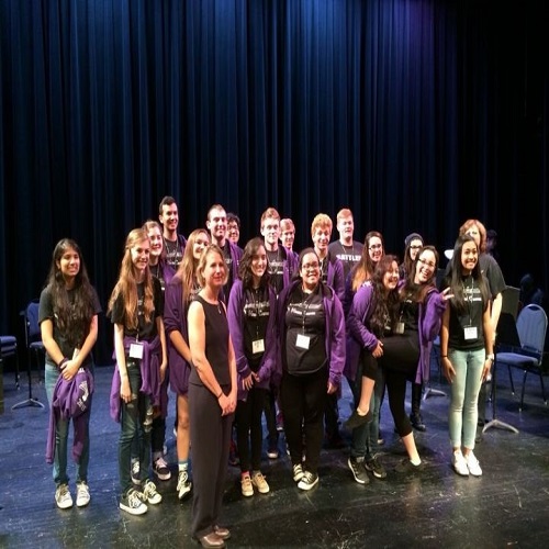 Choir group on a customized high school choir trip