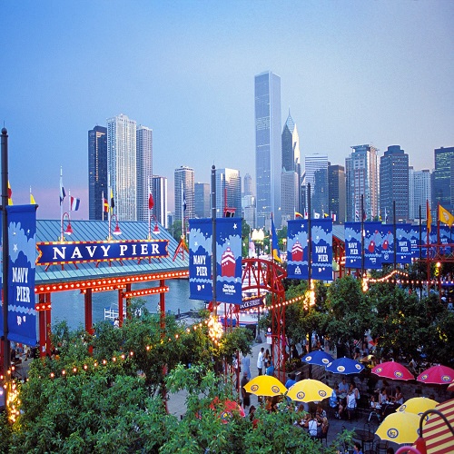 Outside view of the Chicago Museum of Science